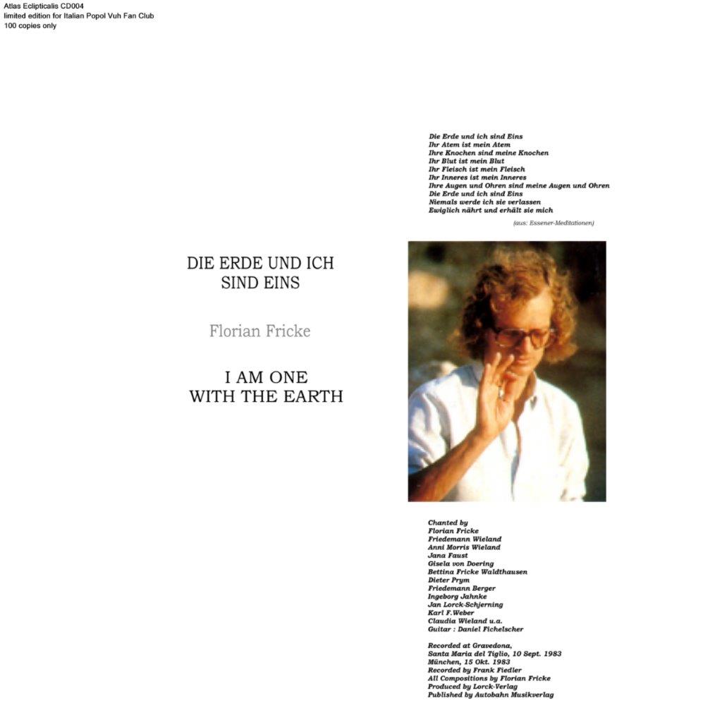 Florian Fricke - Die Erde Und Ich Sind Eins - LP - Image 2