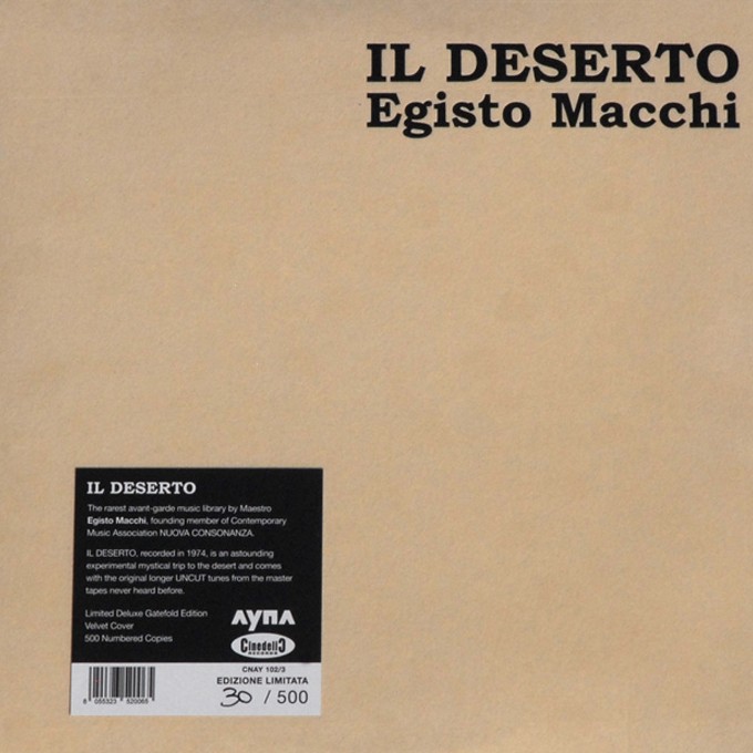 Egisto Macchi - IL Deserto - 2LP  (Coloured - LTD)