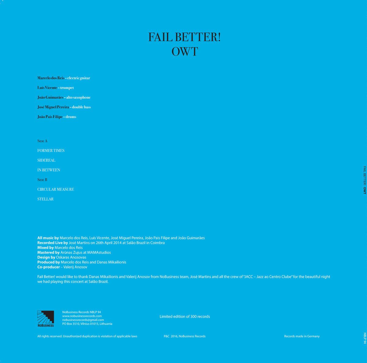 Fail Better! - OWT - LP - Image 2