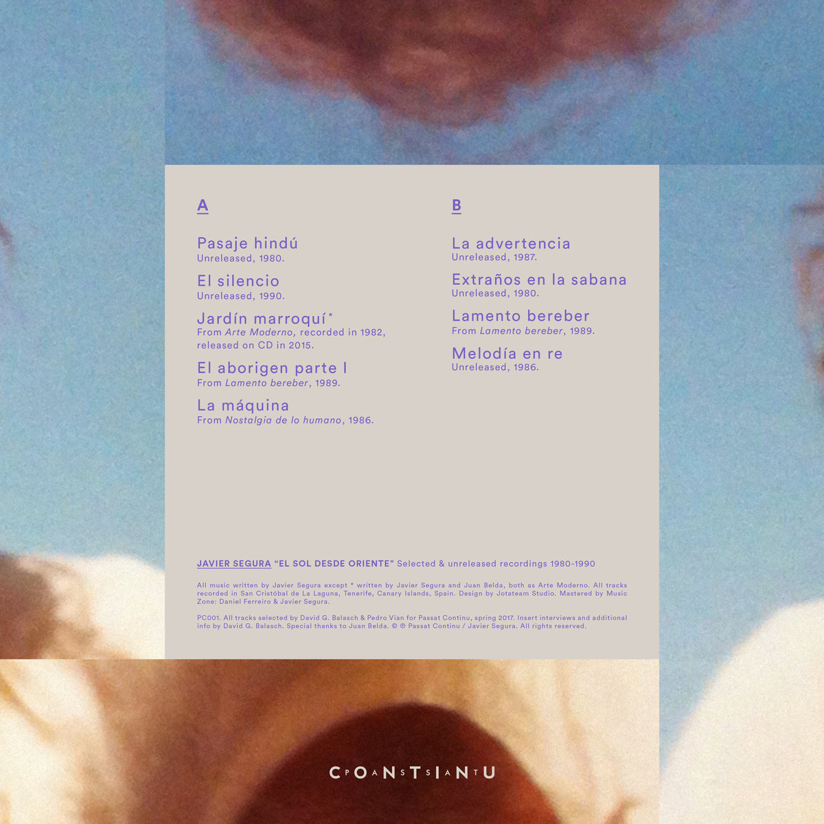 Javier Segura - El Sol Desde Oriente - LP - Image 2