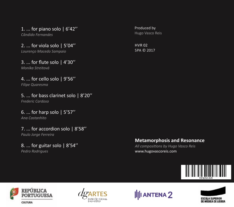 Hugo Vasco Reis - Metamorphosis and Resonances - CD - Image 2
