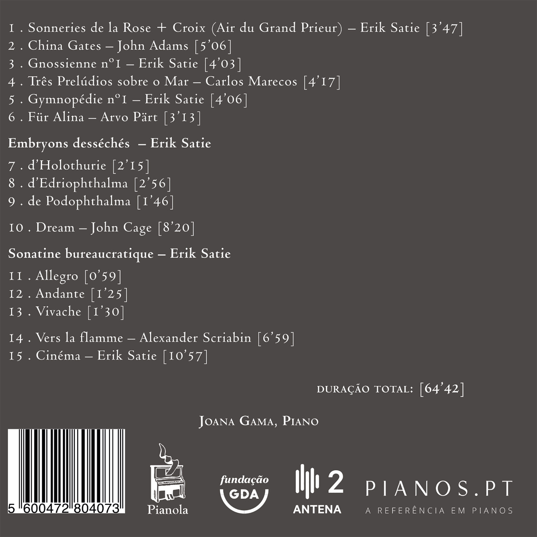 Joana Gama - Satie.150 - CD - Image 2