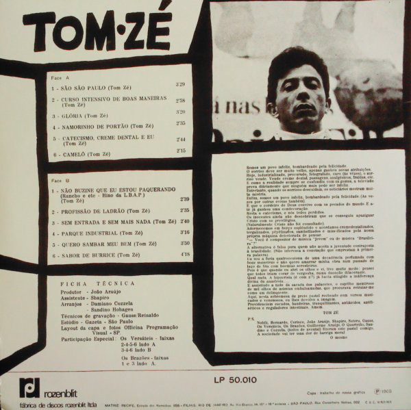 Tom Zé - Grande Liquidação - LP - Image 2