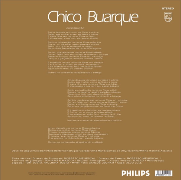 Chico Buarque - Construção - LP - Image 2
