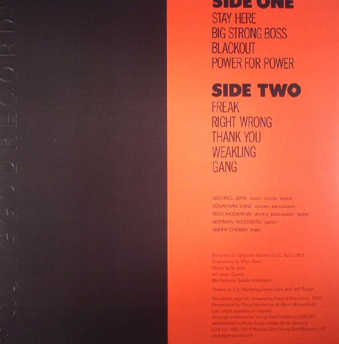 Swans - Filth - LP - Image 2