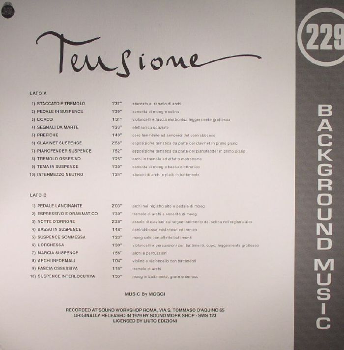 Moggi (Piero Umiliani) - Tensione - LP - Image 2