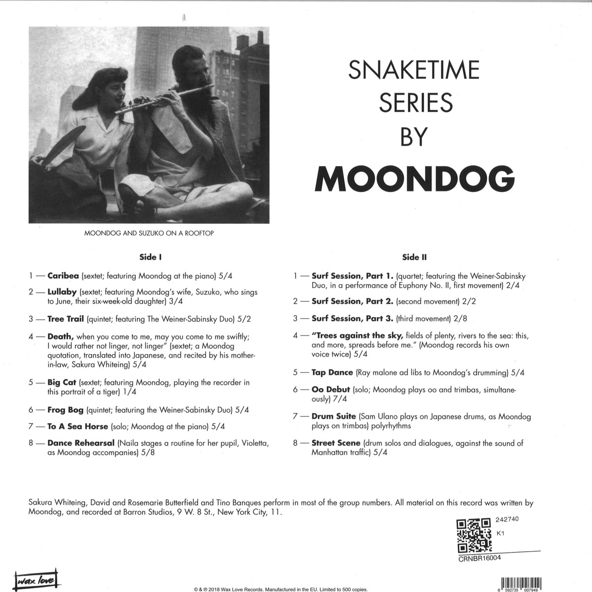 Moondog - Snaketime Series - LP - Image 2