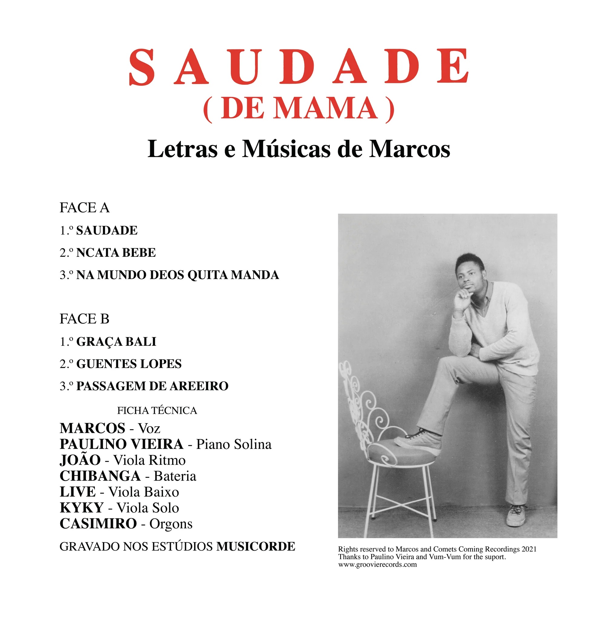 Marcos - Saudade - LP - Image 2