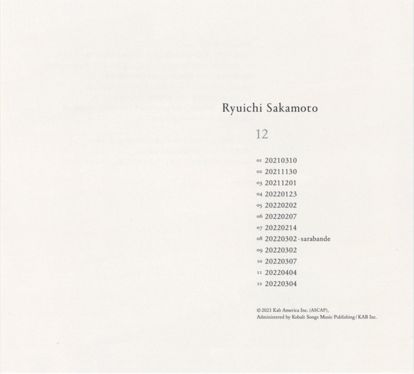 Ryuichi Sakamoto - 12 - CD - Image 2