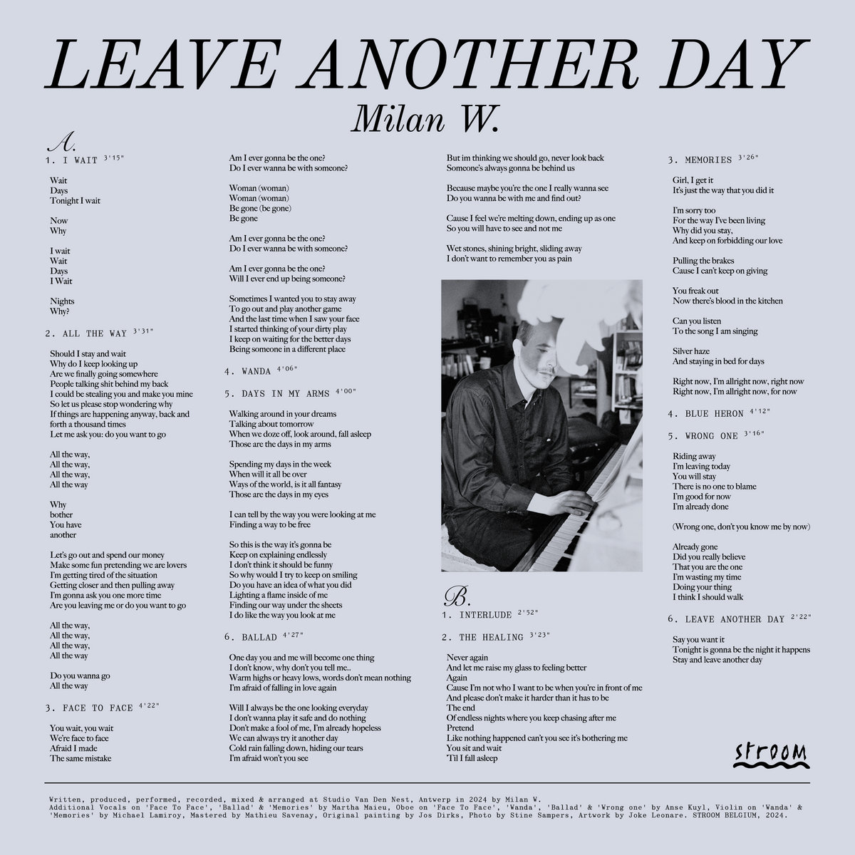 Milan W. - Leave Another Day - LP (Grey Artwork) - Image 2